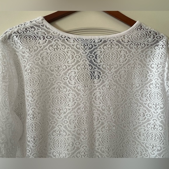 Mario Serrani Italy Lace Tunic Top, Boho Retro Swim Cover-up Women’s Large - Picture 8 of 13